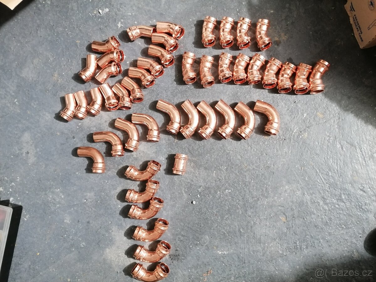 Měděné tvarovky - lisovací - 3