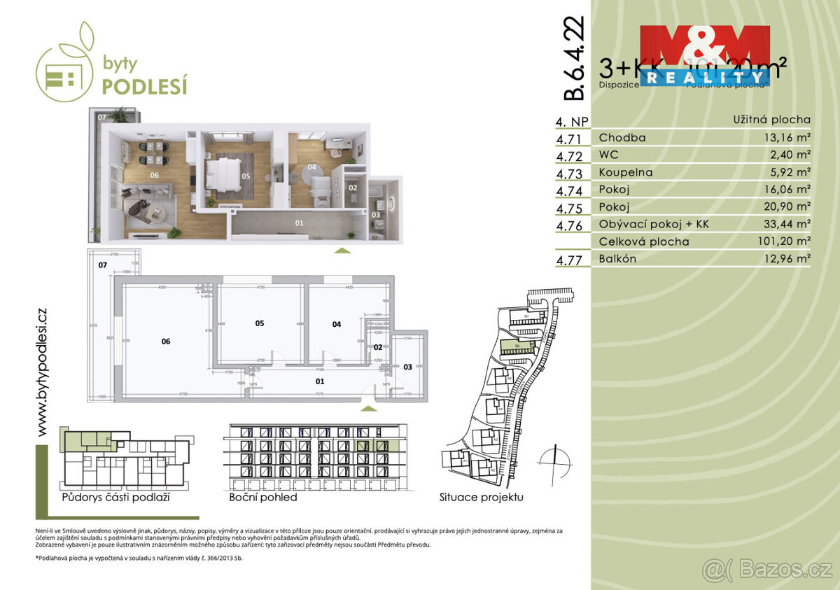 Prodej bytu 3+kk, DV, 91 m², Jablonec n. N., ul. Jezdecká - 3