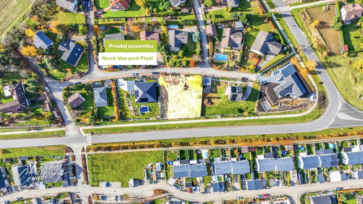 Kompletně zasíťovaný pozemek v Nové Vsi pod Pleší o výměře 1 - 3
