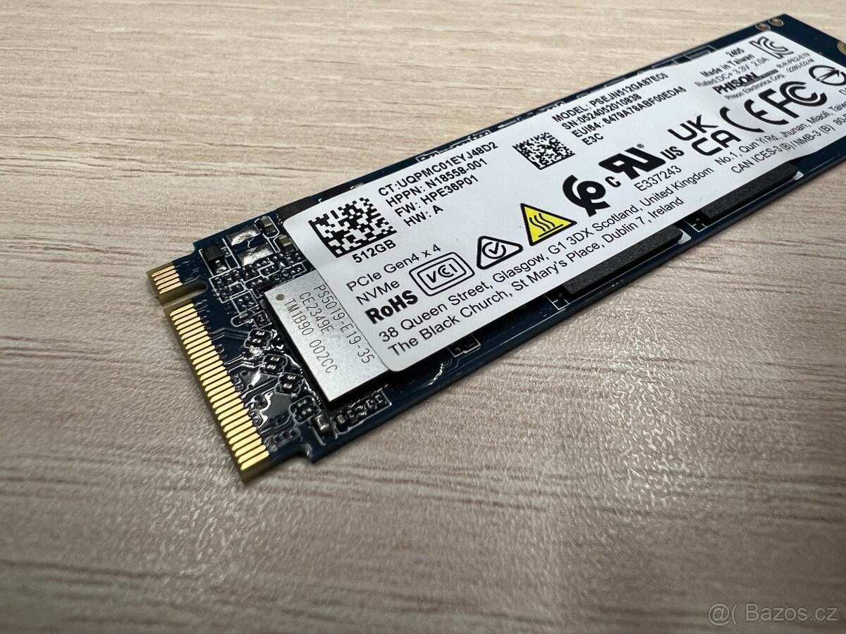 NVME disk HP, 512gb, gen4, formát 2280, velmi zánovní - 3