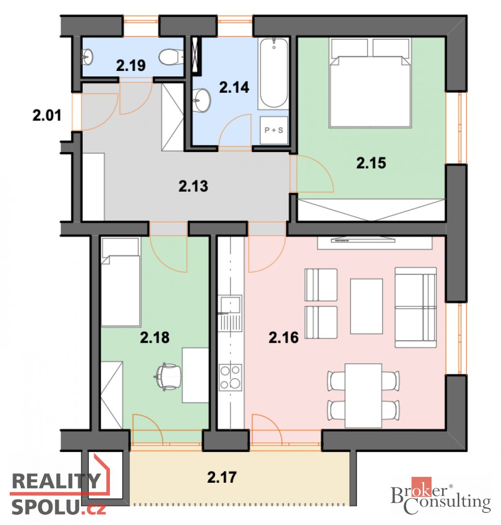 Prodej, byty/3+kk, 70.4 m2, Husova 1034, 54931 Hronov, Nácho - 3