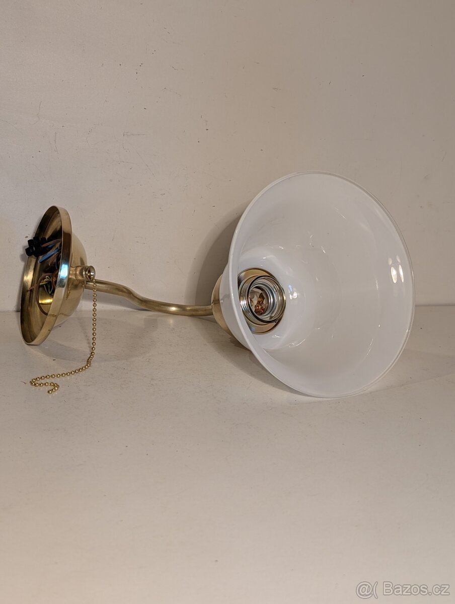 mosazná lampa, lampička s vypínačem, až 2 ks - 3