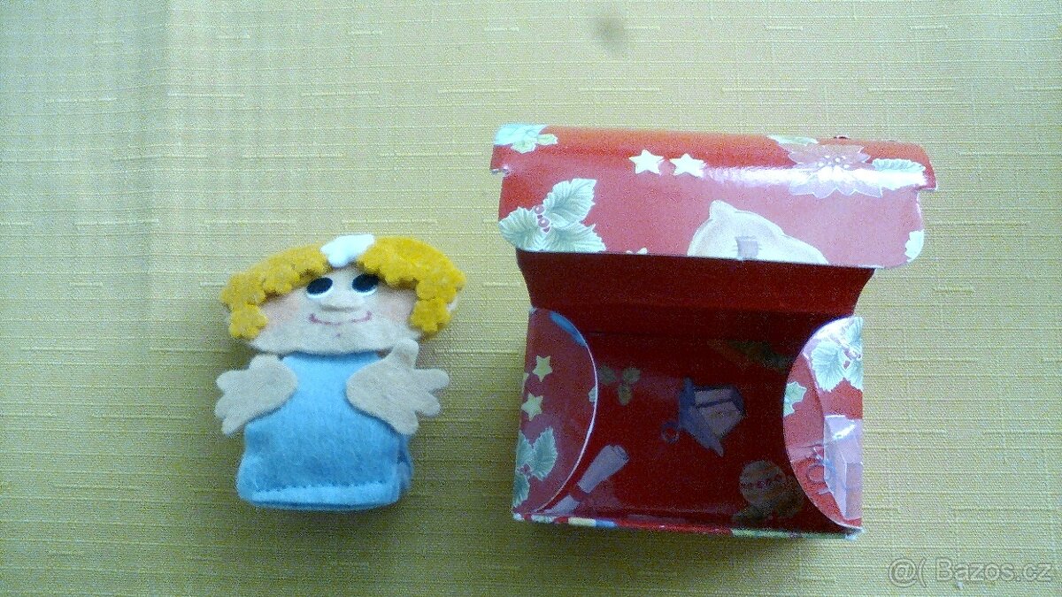 Petro příbor - nerez lžička, tex.návlek na ubrousky - 3