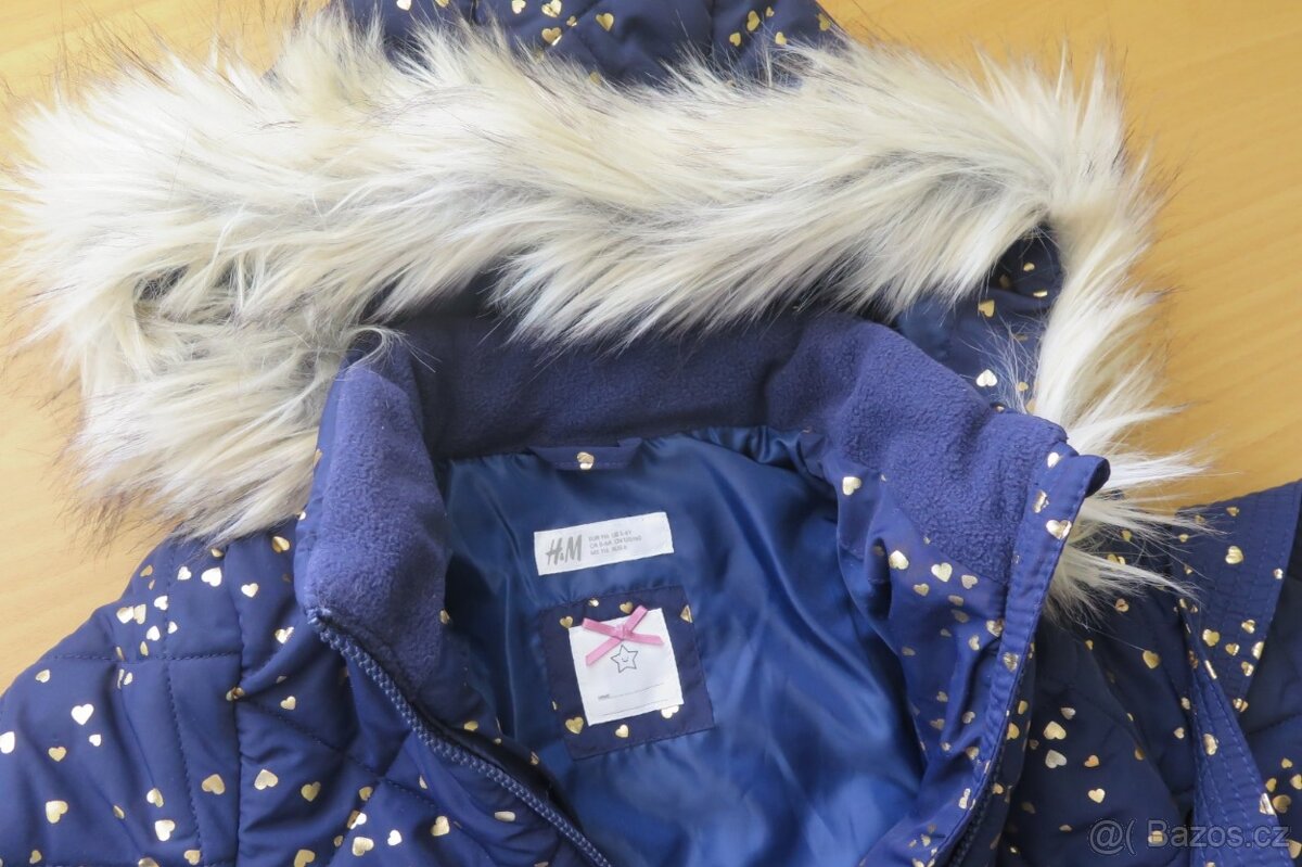 Bunda se srdíčky, H+M, vel. 116 - nová - 3