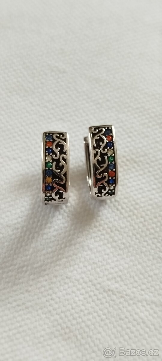 Náušnice stříbrné - 3