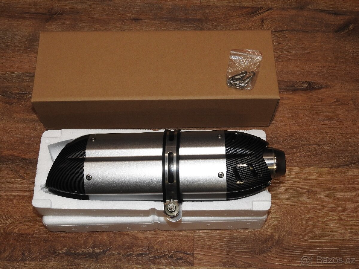 Laděný výfuk Mivv Titanium stříbrný/carbon Nový - 3