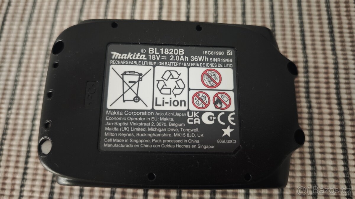 MAKITA baterie BL1820B 2,0 Ah 18V - 3