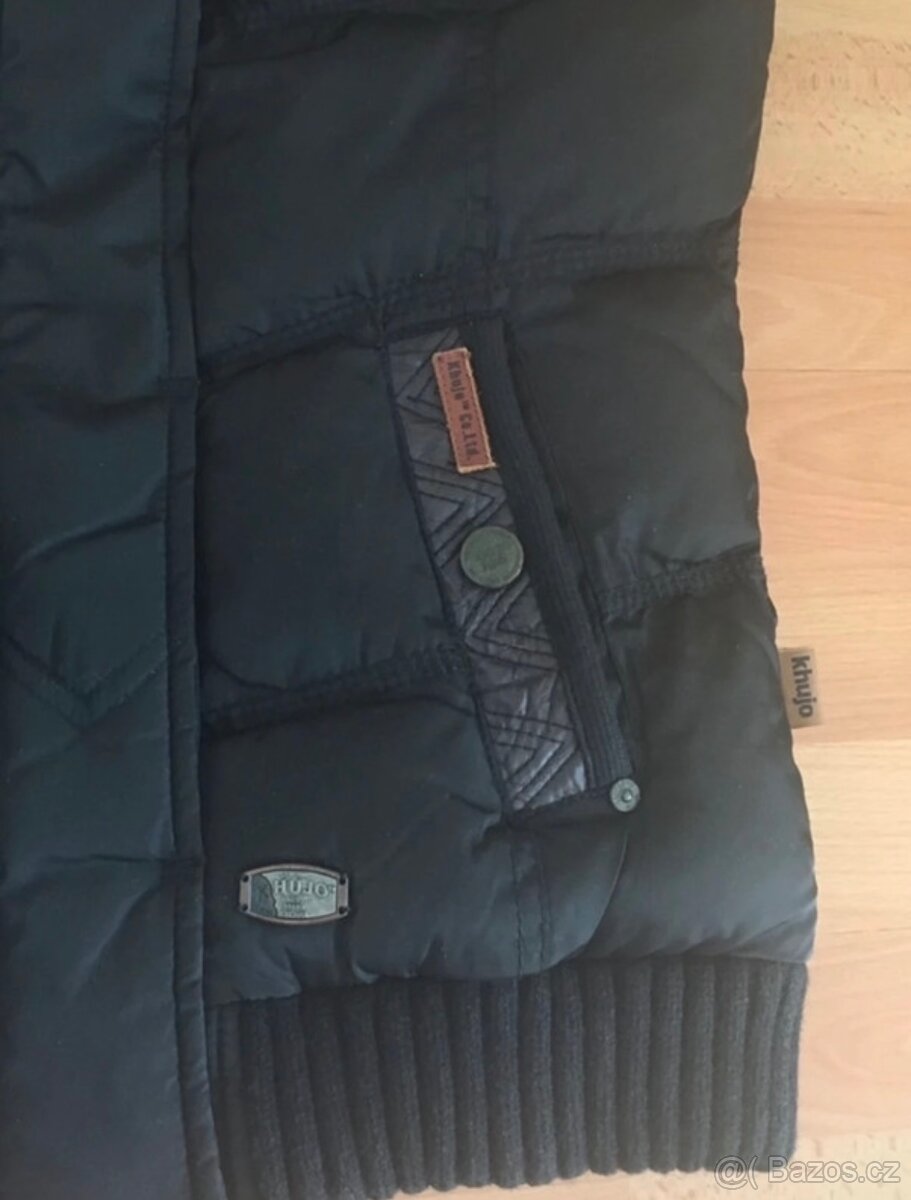 Nová černá vesta s kapucí Khujo vel. S - 3