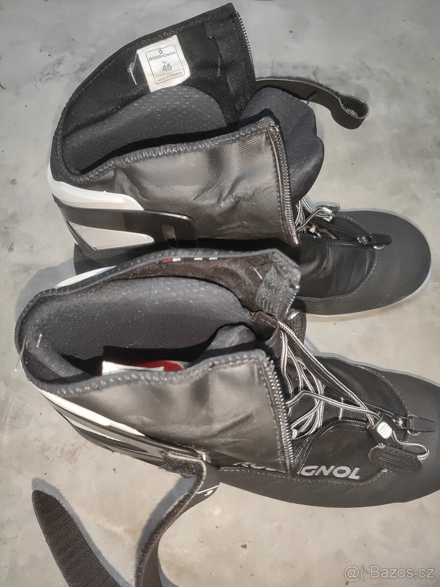 Prodám komplet set běžky s vázáním, hůlky, boty - 3