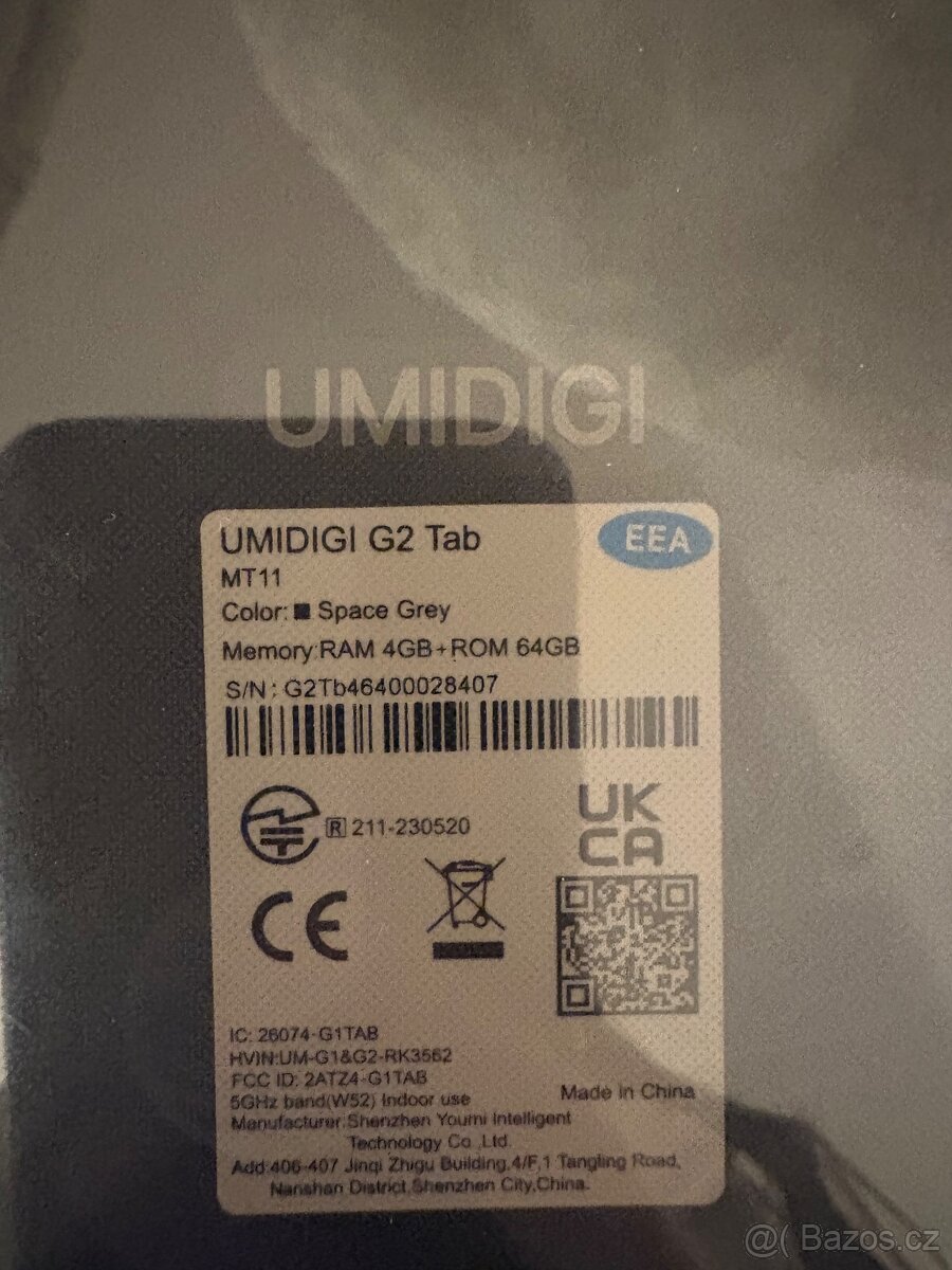 Tablet UMIDIGI velký - 10.1 palce - 3