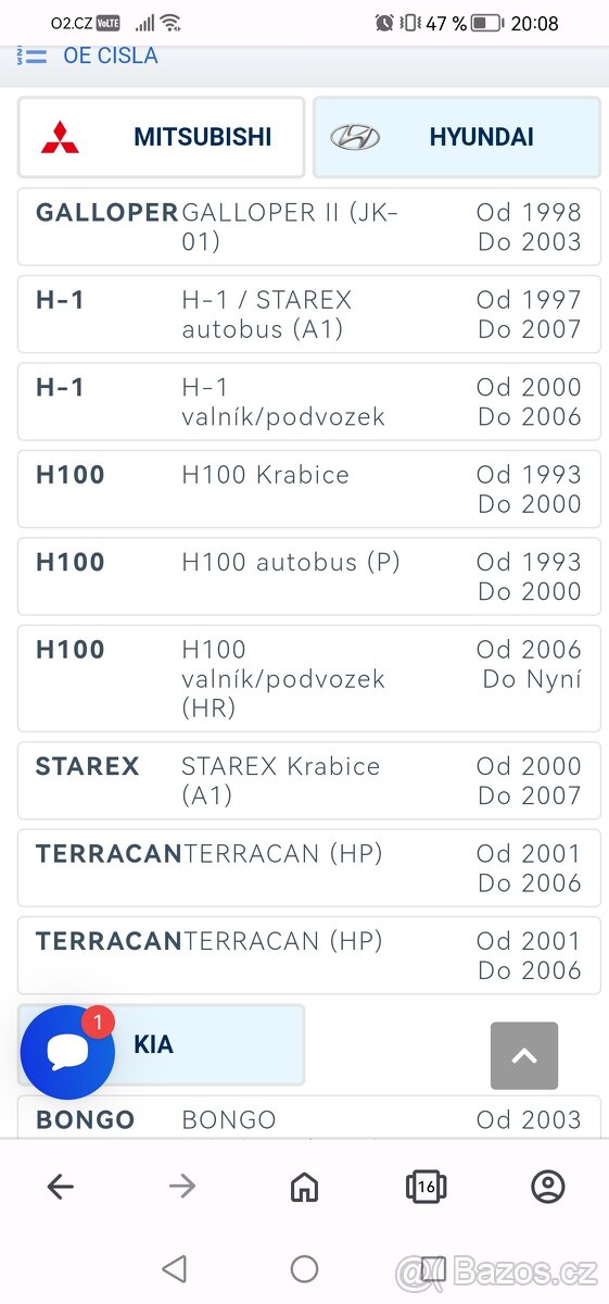 Vodní pumpa hyundai H100 /H1 Mitsubishi Galloper, Kia Pregio - 3