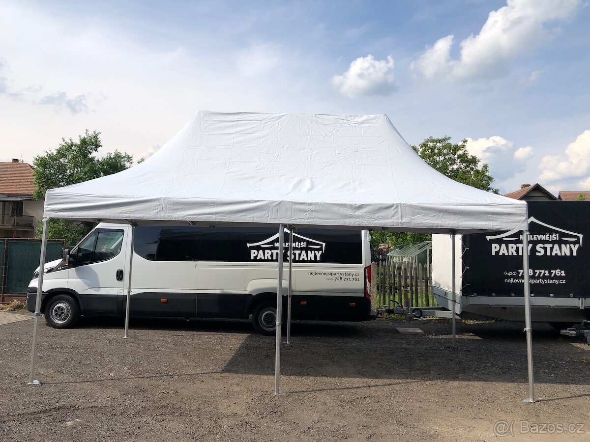 Nůžkový stan 3x6m PVC, vysoká střecha - 3