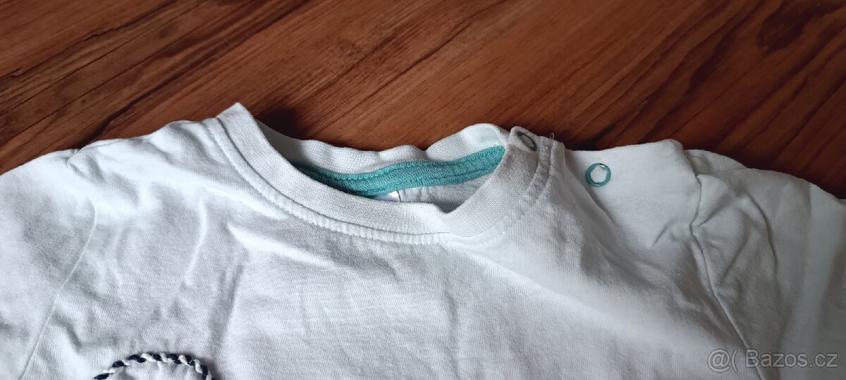 Světlé modré tričko oceán kr. rukáv vel. 98 - 3