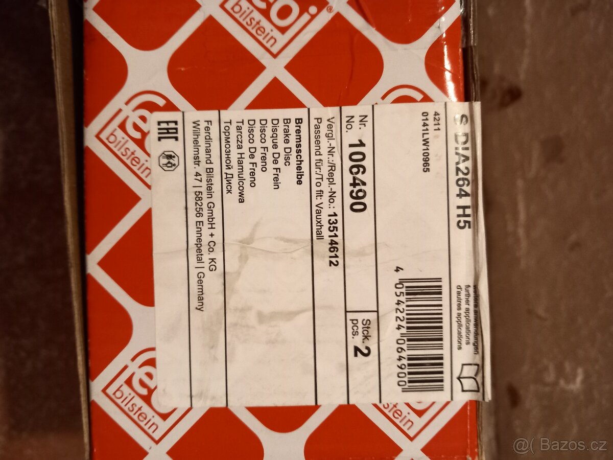 Brzdové kotouče FEBI BILSTEIN 106490 Opel Astra K - 3