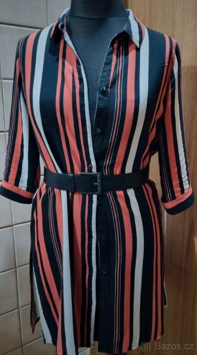 Celopropínací košilové šaty - 3