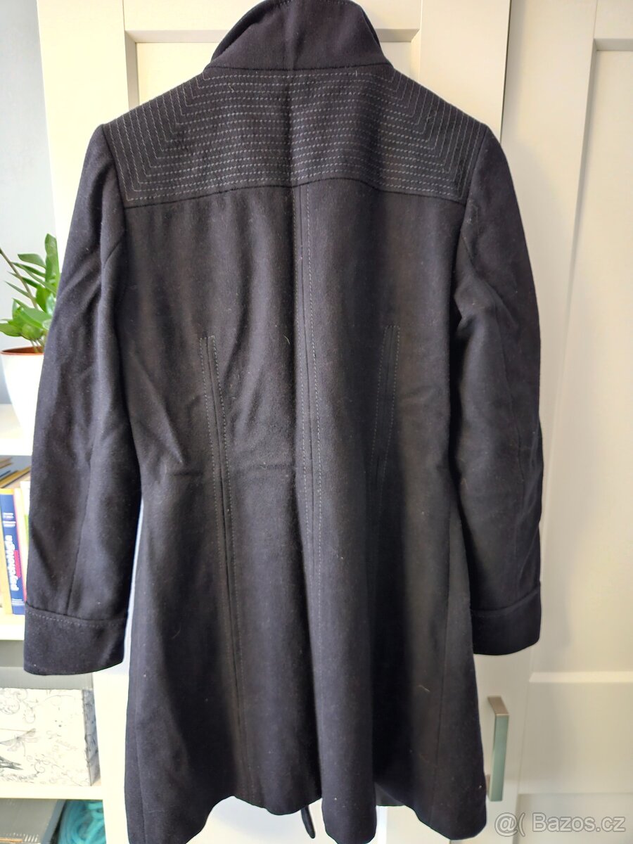 Dámský dlouhý černý kabát - 3