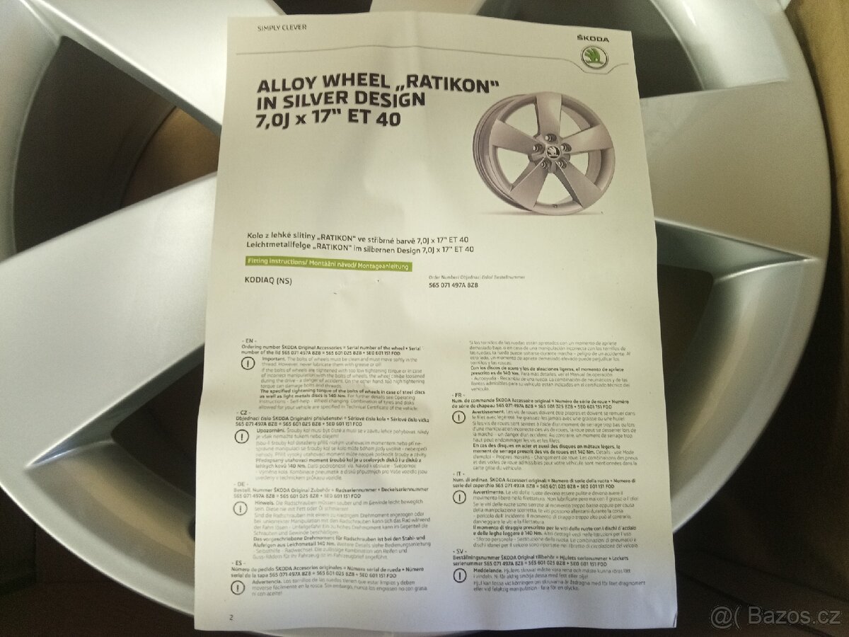Nové ALU Škoda 5x112 17" RATIKON - 3