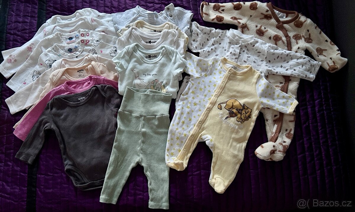 Balík dětského oblečení vel. 56, 62 - 3