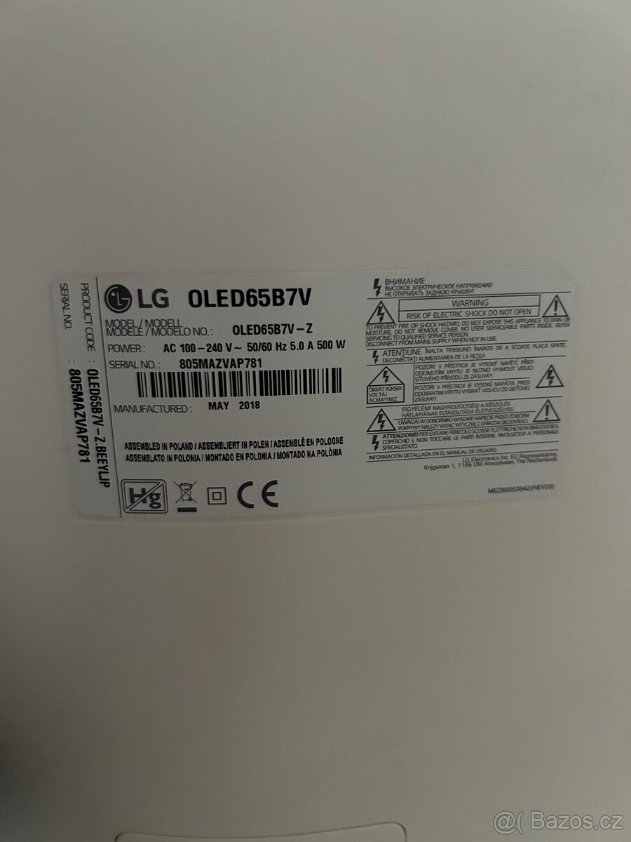 LG OLED 65’’ – OLED65B7V - 3