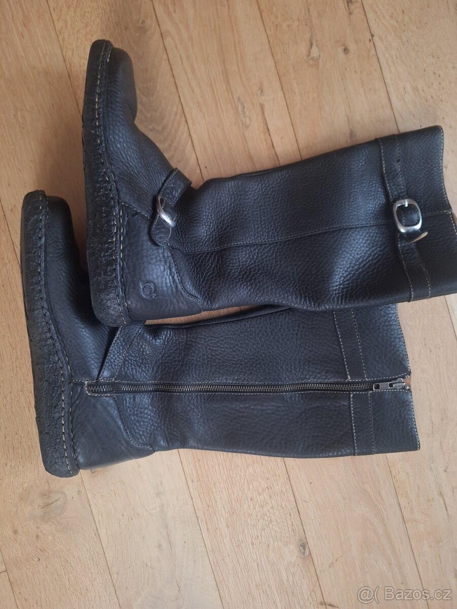 Kožené kozačky vel. 39 - 3