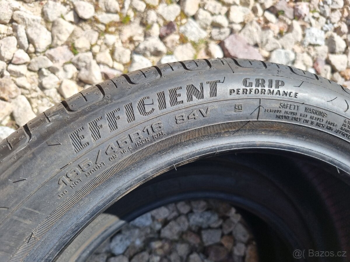 2ks nových letních pneu Goodyear Efficient Grip 195/45/16 - 3