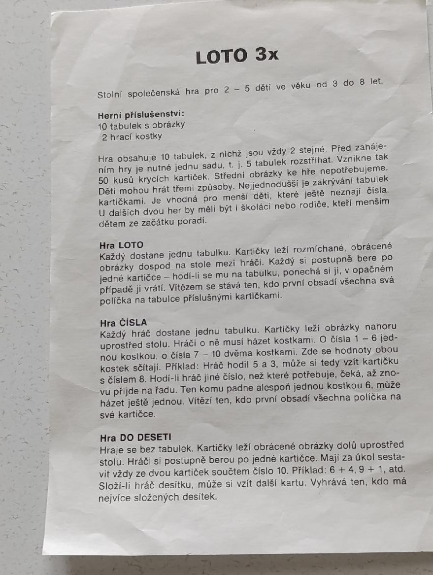 Retro společenská hra LOTO - 3
