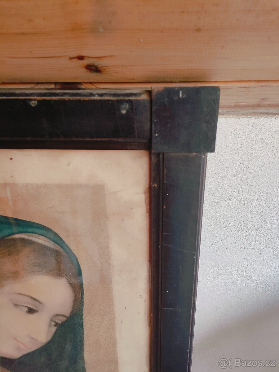 Autentický svatý obrázek - panna Marie - 3