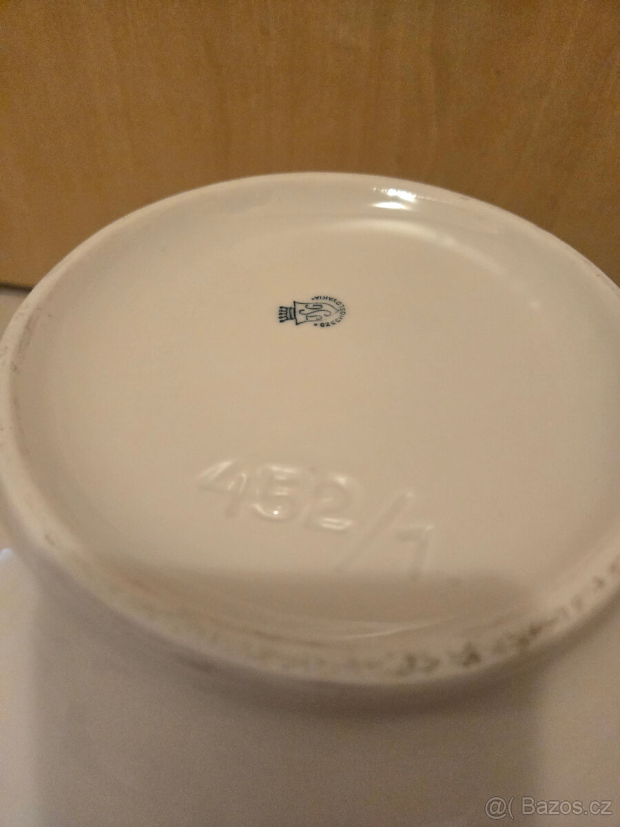Starý porcelánový nočník JSG – Czechoslovakia (ČSR) - 3