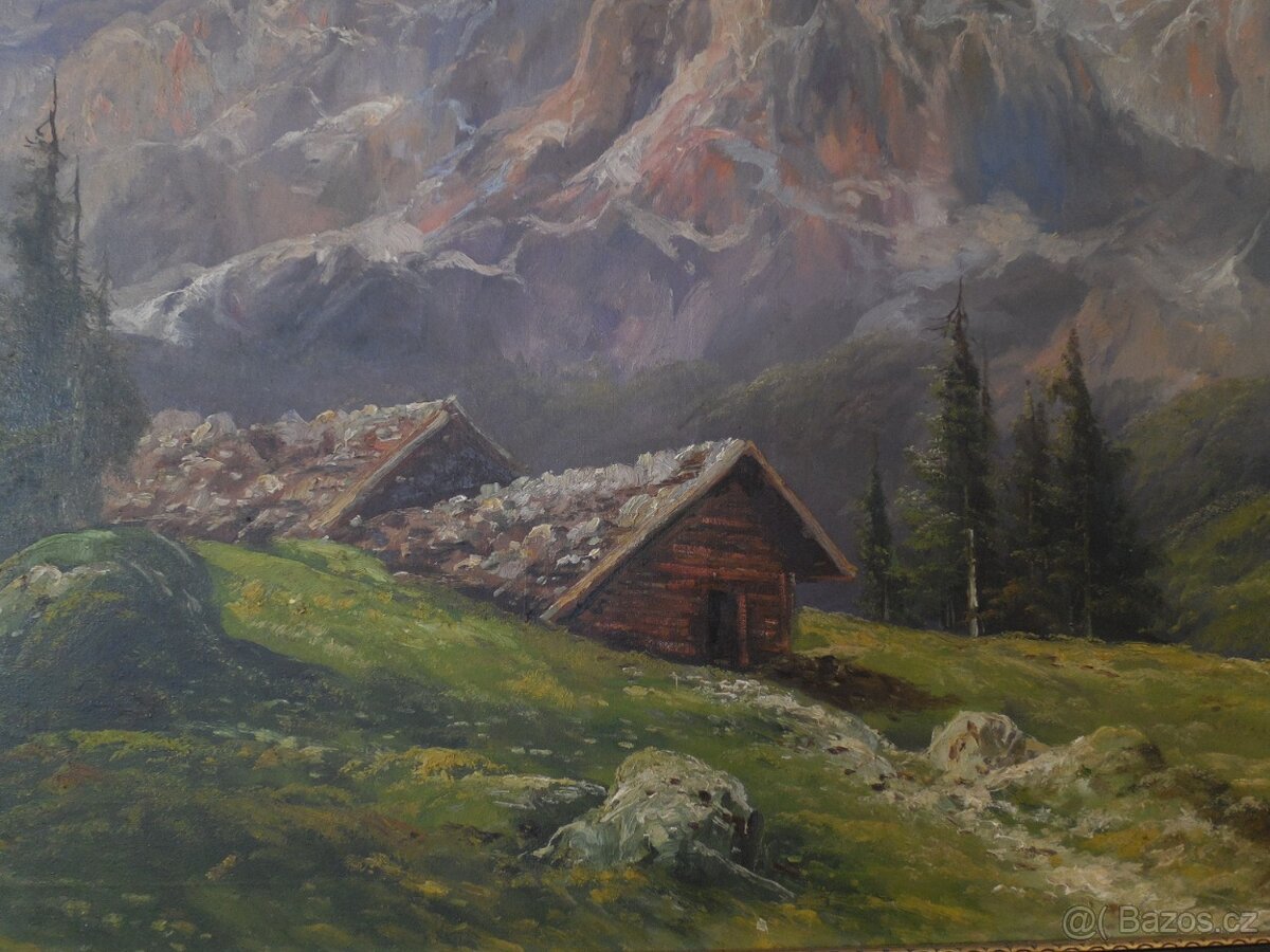 Veliký obraz Scenérie Alpy F. Hoffmann- ZMÉNA ceny - 3