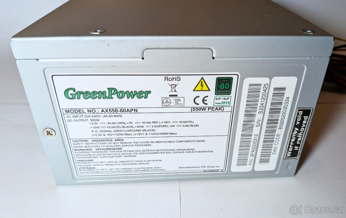 Zdroj GreenPower ATX 550W - 3