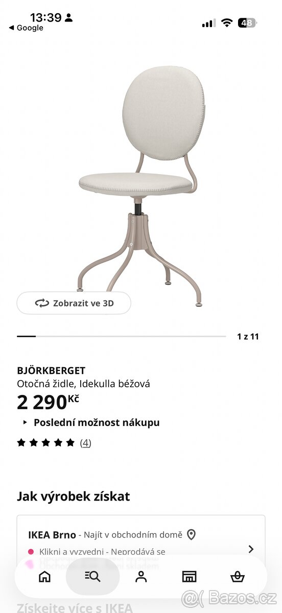 Kancelářská židle Ikea - 3