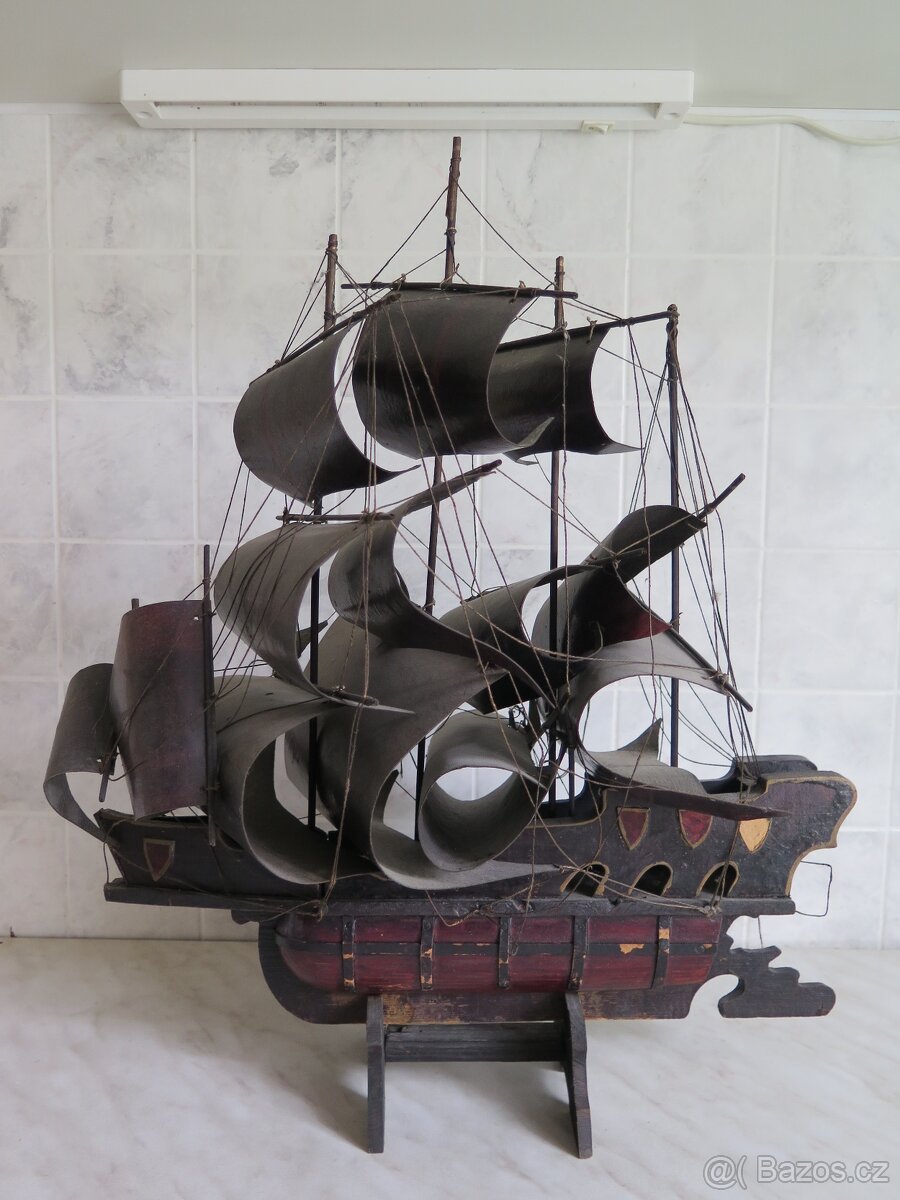 Starý model plachetnice - dekorace - 3