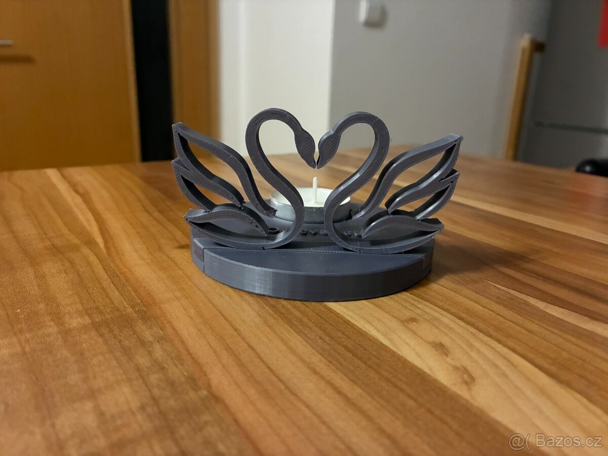 Originální svícen - Zamilované labutě - 3