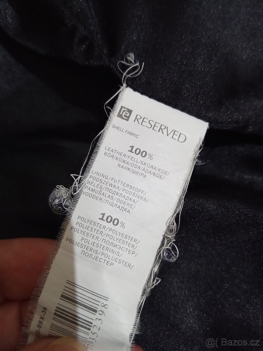 Krásné kožené dámské sako/ bunda Reserved, vel. 36 - 3