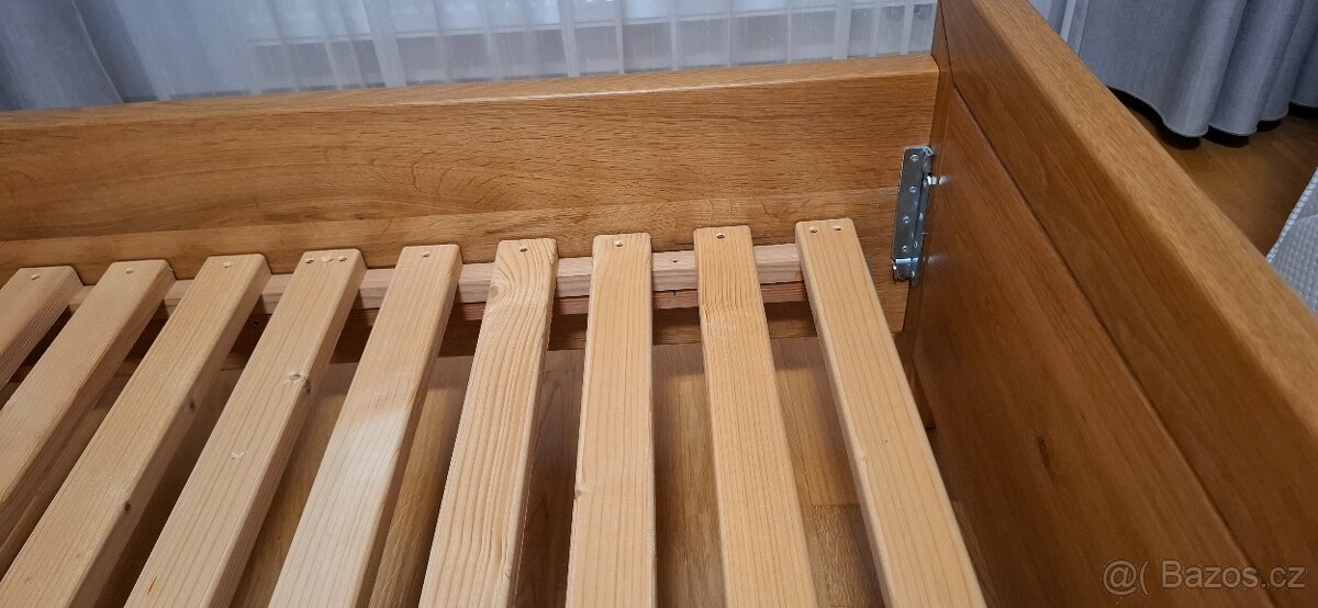 Celomasivni dubová manželská postel - 3