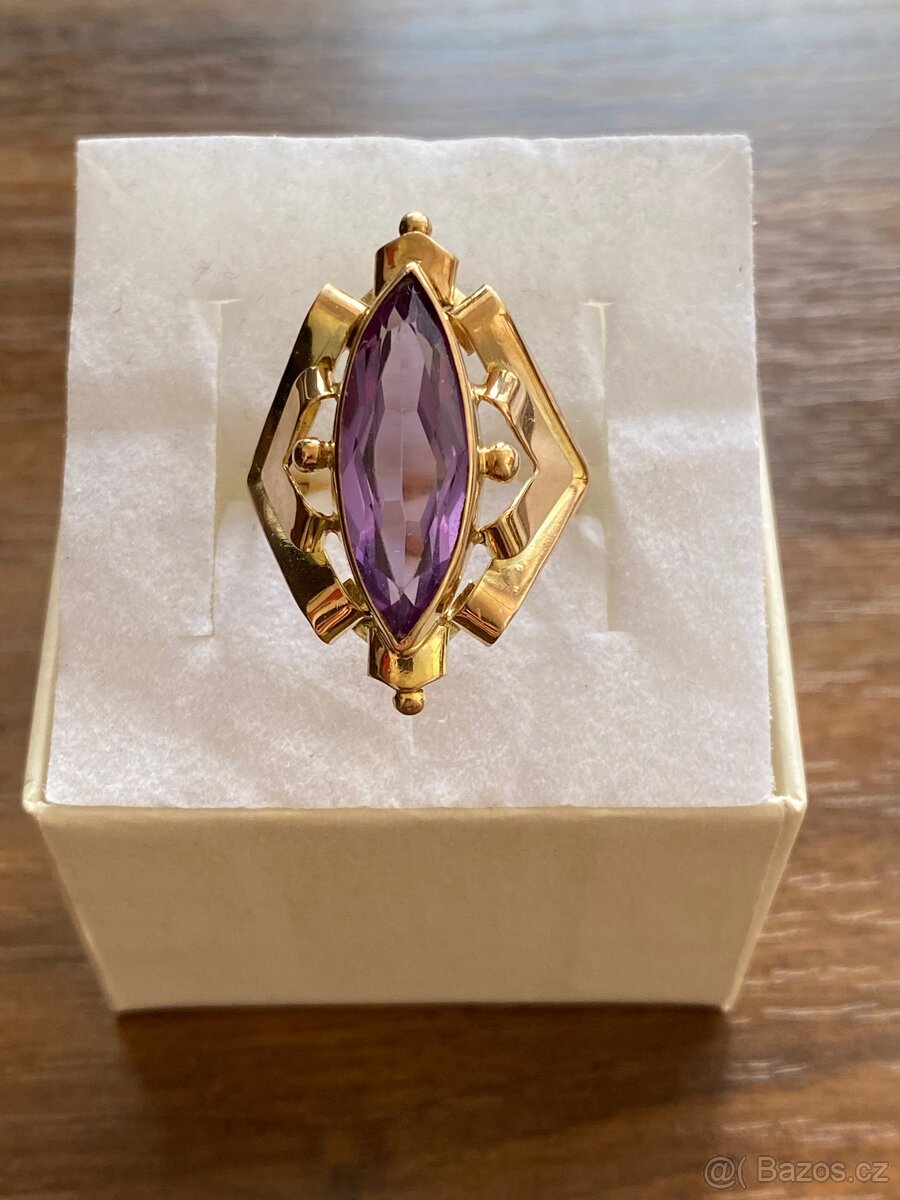 Zlatý dámský prsten - 3