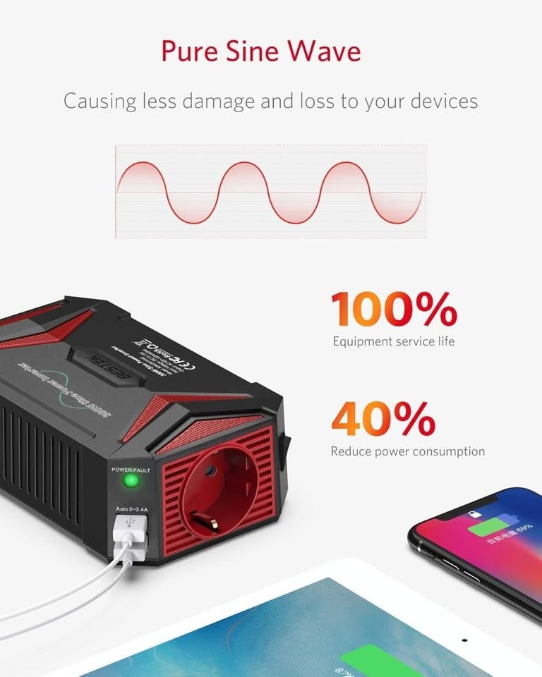 Měnič napětí střídač Bestek 300W - 3