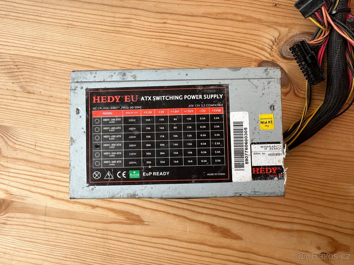 PC zdroj Hedy EU 500W - 3