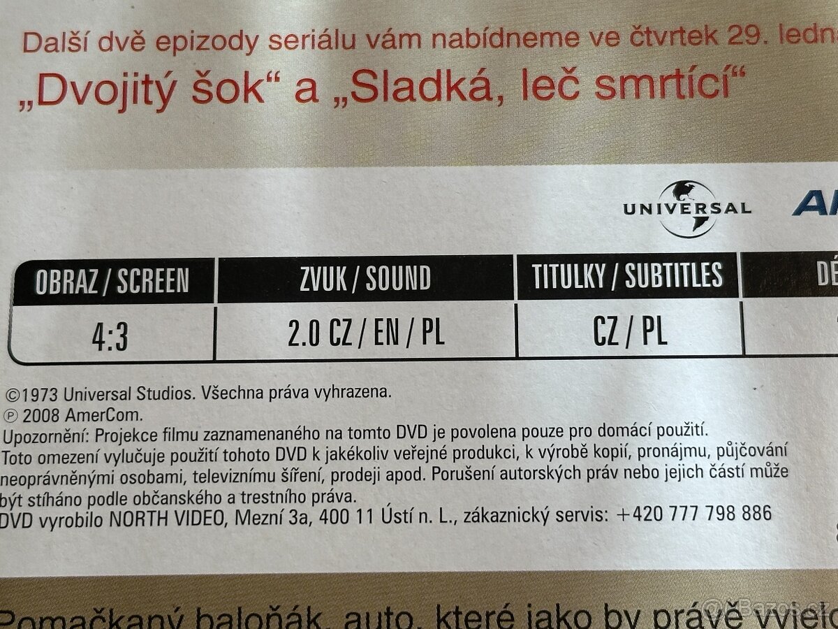 DVD Columbo - disk 8, díly 13/14 - CZ dabing i titulky - 3