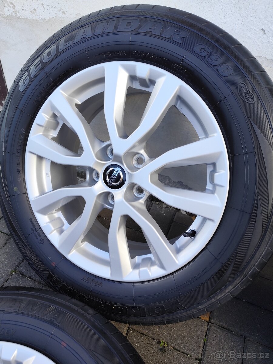 ALU 5x114.3 r17 NISSAN + 225/65/17 - PĚKNÁ SADA - 3