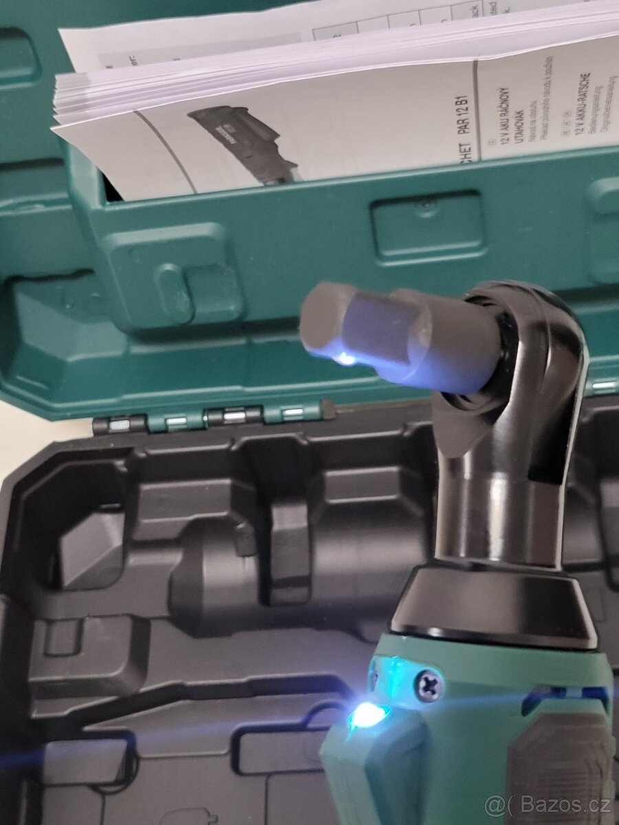 12V aku ráčnový utahovák, zánovní - 3