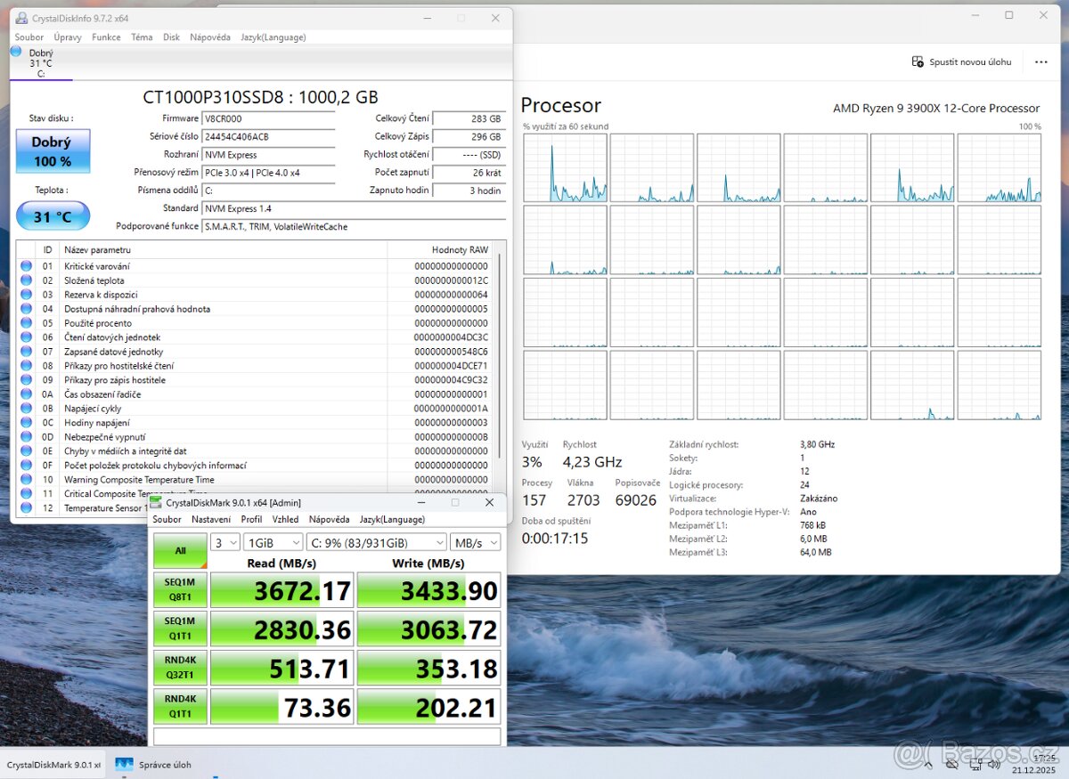 Herni PC: Ryzen 9 12c/24t, RTX 3080,32GB,2TB NVMe,1000W PSU - 3