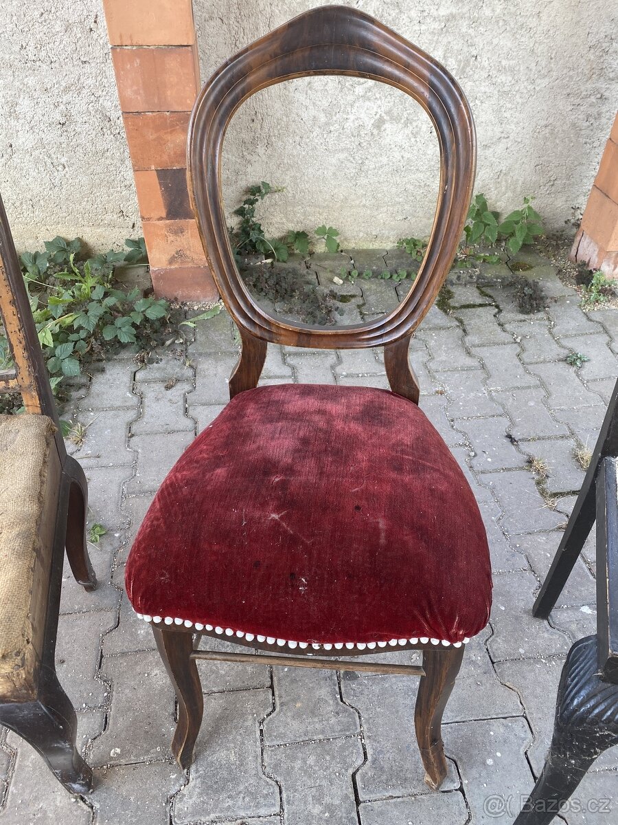 Starožitné židle, 3 různé - 3