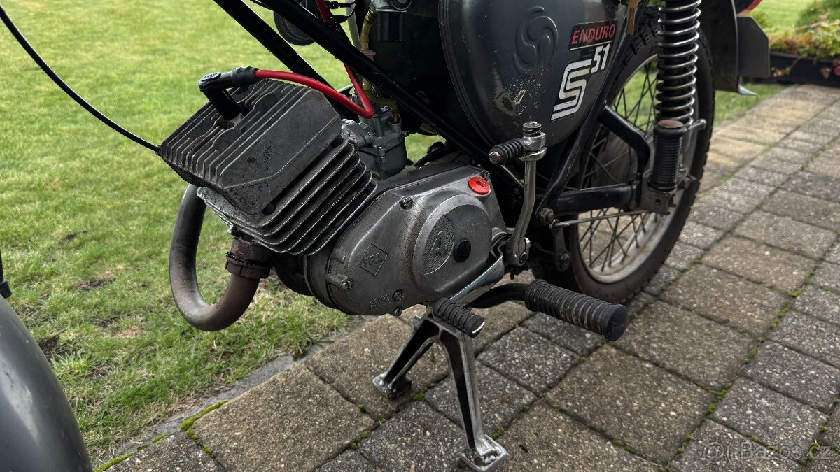 Simson S51 Enduro, originál, platné doklady a STK,pojízdný - 3