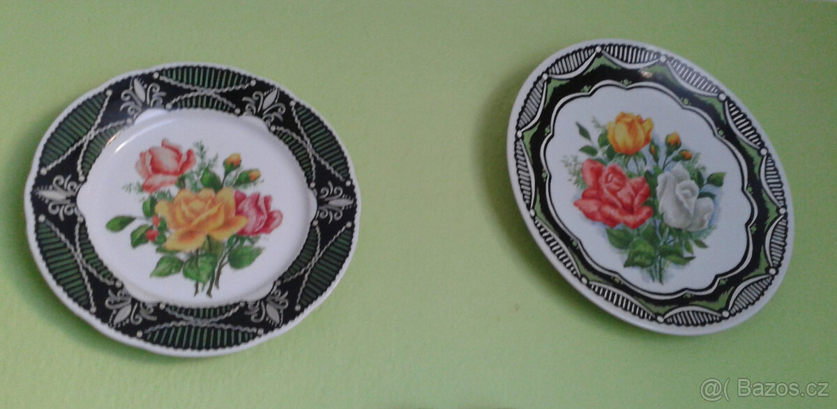 Retro zavařovací sklenice,dekorace,malované talíře; věneček - 3