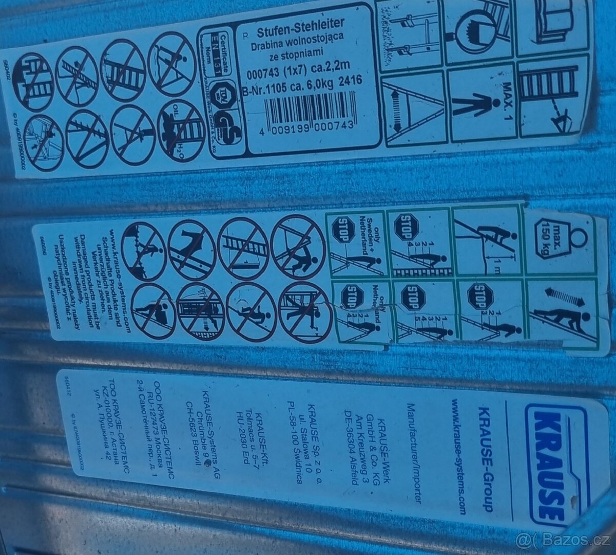 KRAUSE Schůdky AL 1,4m 7p. /000743/ - 3