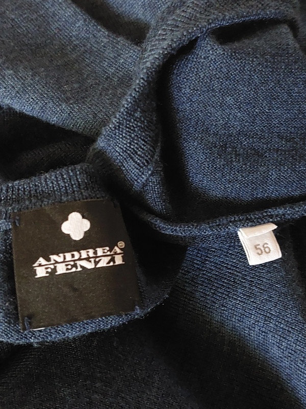 Pánský svetr - merino hedvábí - Andrea Fenzi - vel. 56 - XL - 3