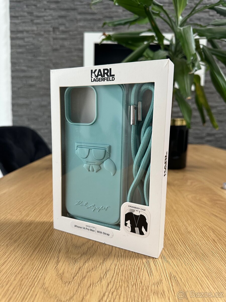Tyrkysový obal / kryt Karl Lagerfeld iPhone 14 Pro Max - 3