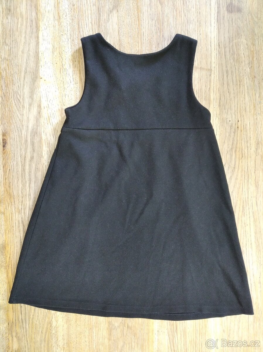 Dívčí černé šaty, šatovka vel. 122 F&F - 3