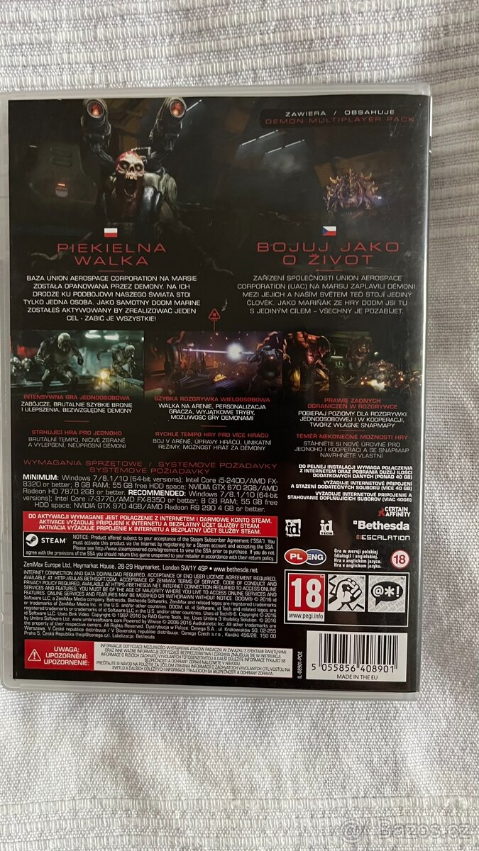 PC Doom - jen obal + instalační CD bez klíče - 3